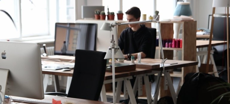 Man working in a office