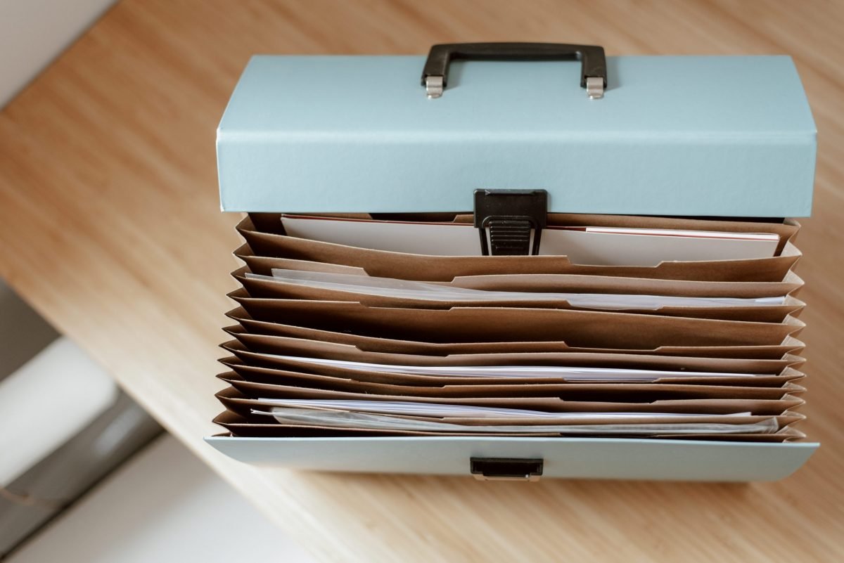 A briefcase of documents