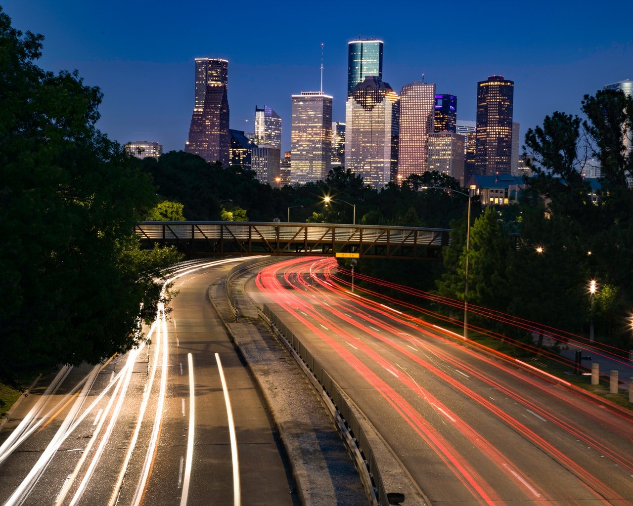 Houston at night