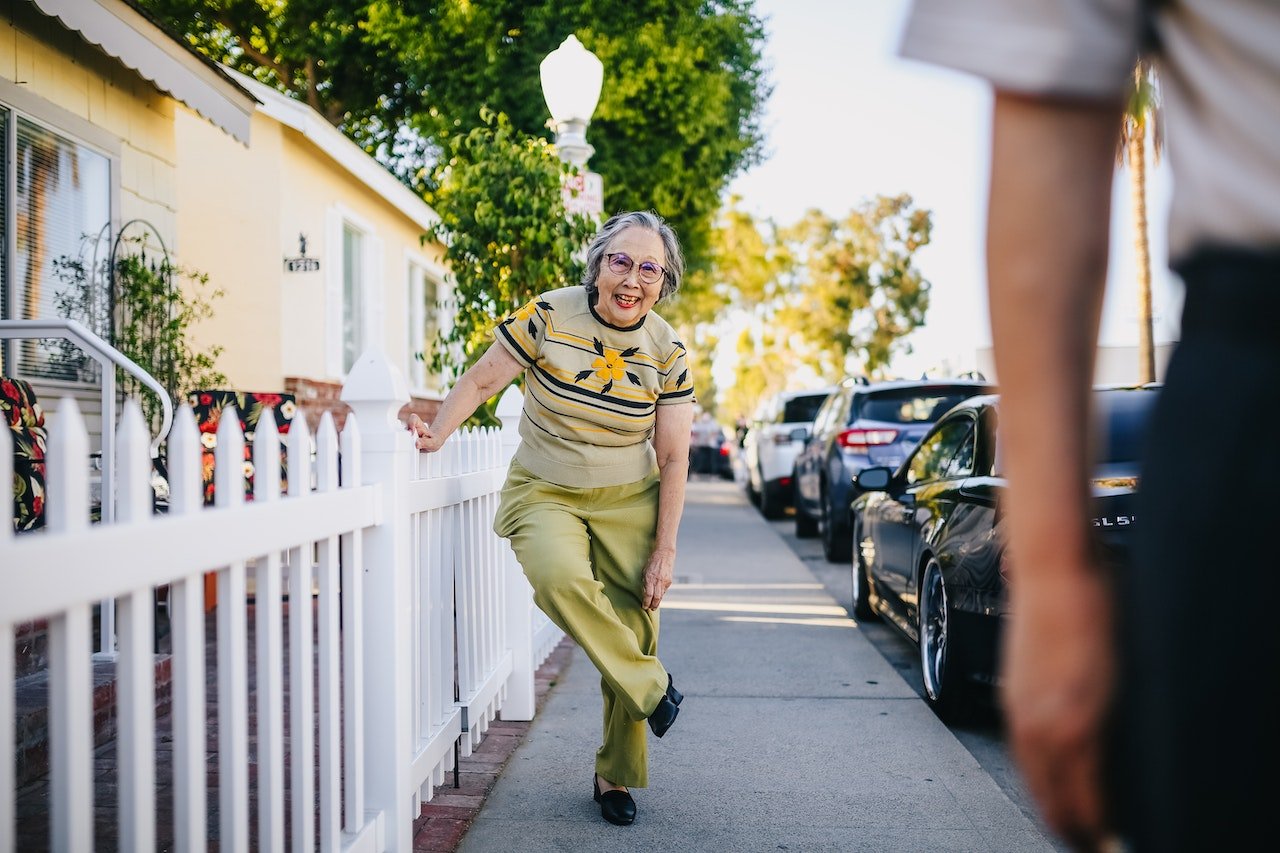 an elderly woman moving without disrupting your neighbors