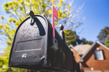 Mailbox in front of the house