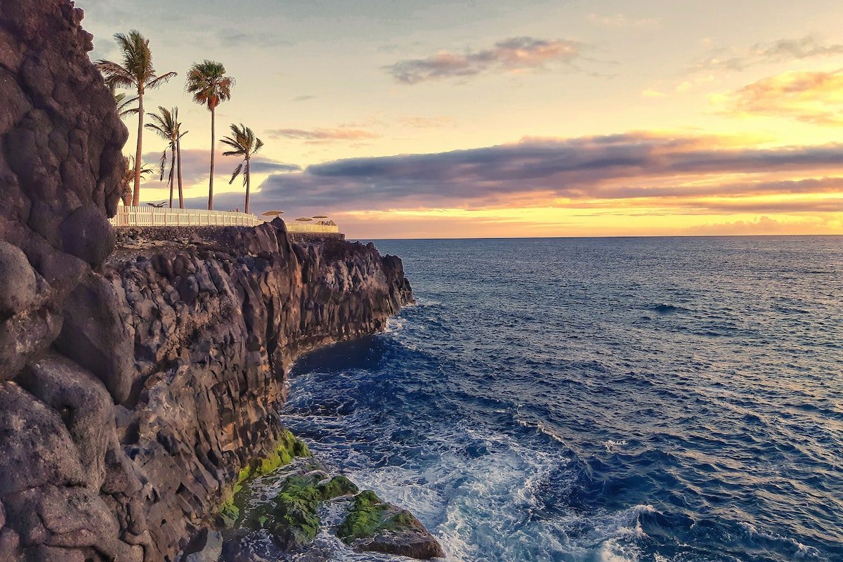 Scenic View Of Ocean During Dawn.