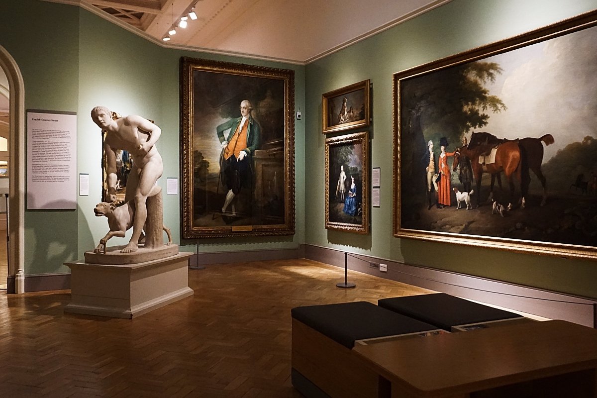 Paintings inside building before being packed for moving your art gallery to Gilroy