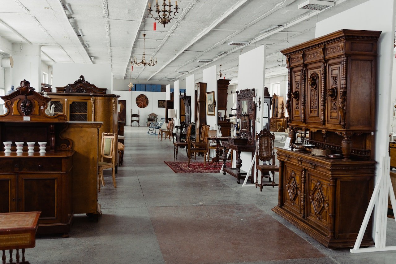 A warehouse with antiques.