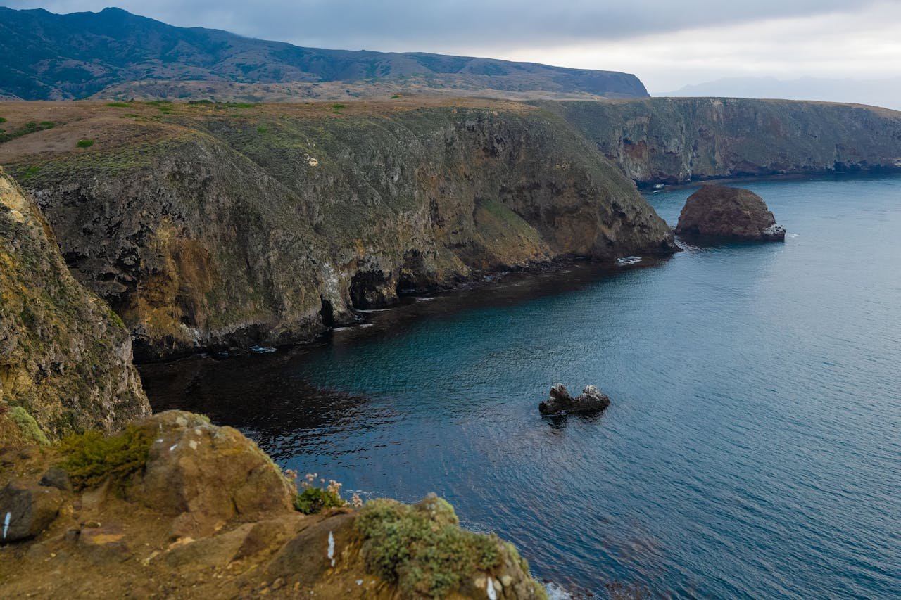 view of the Santa Cruz Island Coast, CA