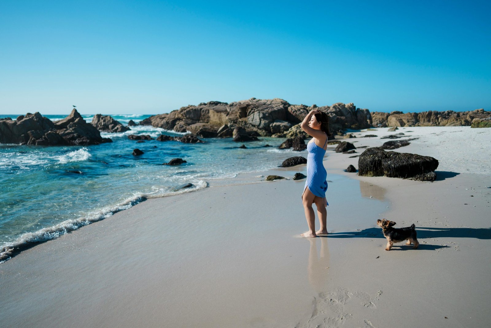 Woman on the beach in Monterey